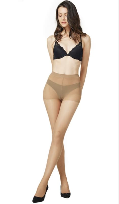 タイツ 20デニール 透け感美脚シルエットタイツ