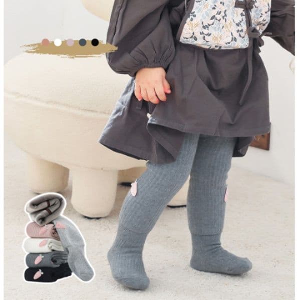 女の子用裏起毛厚手タイツ秋冬ベビーキッズ