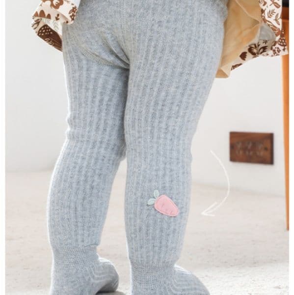 女の子用裏起毛厚手タイツ秋冬ベビーキッズ
