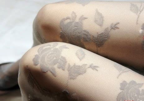 即納 薔薇花柄全面網タイツ 選べる色展開