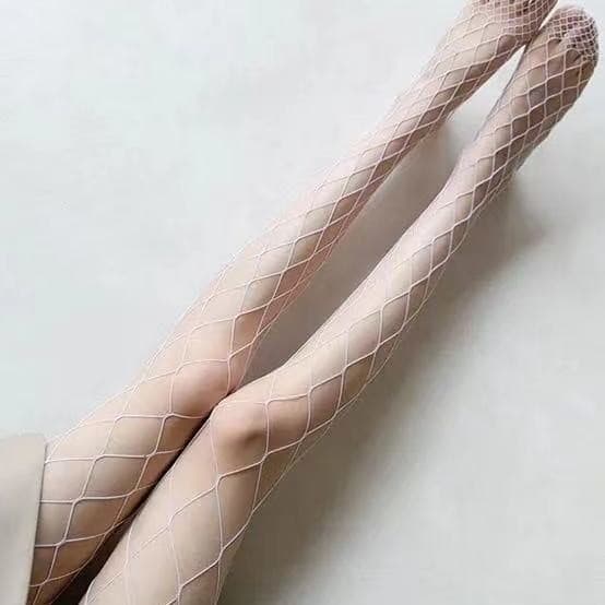 タイツ 大胆菱形網タイツ